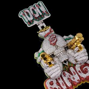 Colgante Personalizado de Moissanita VVS con Esmalte 3D de Chucky, Pasa el Test de Diamantes, Estilo Hip Hop, Plata 925, Colgante de Personaje, Joyería Fina para Hombre - Product Image 5