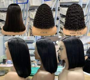 Peluca de Cabello Humano 100% Virgen Vietnamita, con Encaje Completo, Sin Pegamento, Doble Trama, Cutícula Alineada, Estilo Bob Largo, Venta al Por Mayor a Precio Económico - Product Image 2
