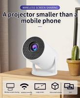 Mini projecteur LED portable M5 avec support pour téléphone portable, facile à utiliser pour le home cinéma, les enfants, 50 lumens ANSI, cadeaux