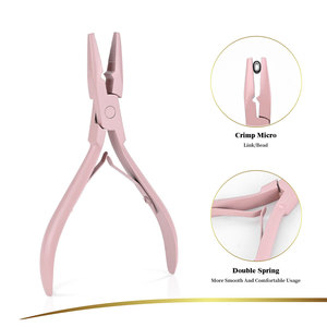 Pinces à extensions de cheveux, collage en acier inoxydable, enlever les pinces à extensions de cheveux, outils de bande d'extension de cheveux Micro Links - Product Image 2