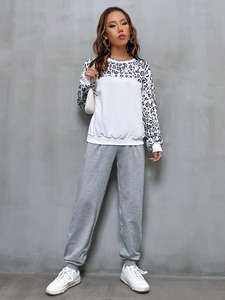 ชุดวอร์มสีพื้นสำหรับผู้หญิงเสื้อแขนยาวสไตล์ลำลองสำหรับฤดูหนาว - Product Image 6