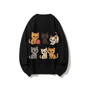 เสื้อสเวตเตอร์ลายแมวน่ารักสำหรับผู้ชายเสื้อผ้าลำลองดีไซน์สนุกสนานทันสมัยพิมพ์ลายสัตว์น่ารักในสไตล์ Y2K - Product Image 3