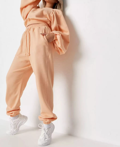 Ensemble sweat-shirt et pantalon à capuche pour femme, tenue de sport et de loisirs, couleur unie, ensemble décontracté de deux pièces - Product Image 3