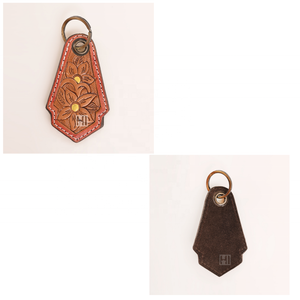 Porte-clés en cuir de vachette personnalisé, article cadeau - Product Image 3