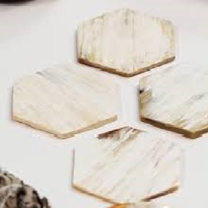 Dessous de verre corne meilleure qualité ustensiles de cuisine dessus de table dessous de verre sublimation dégradé liège antique corne de buffle dessous de verre SUPER ENTREPRISES - Product Image 1