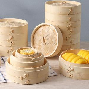 Mini Vaporera de Bambú para Dim Sum a Precio Económico, con Dos Niveles y Tapa, para el Hogar y Cafeterías, Tamaño Pequeño - Product Image 2