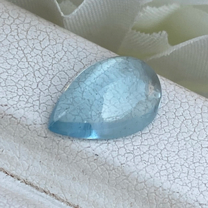 Impresionante PIEDRA DE cabujones con forma de pera Aguamarina de Color superior con buen brillo, piedras preciosas sueltas para hacer joyas de 2,39 quilates - Product Image 1