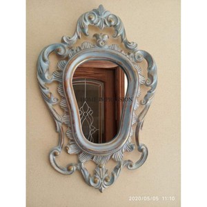 Finest Quality Luxury Gold Aluminium Wall Mirror Traditional Designing Home & Living Room <b>Decorative</b> Fancy Wall Mirror In India - Product Image 2