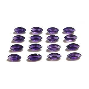 Piedras Preciosas de Amatista Natural de Brasil, Calibradas, Corte Marquesa, Facetadas, 3x6mm-6x12mm, Cuarzo Violeta Claro, Certificado IGI, Pulido con Calor - Product Image 1