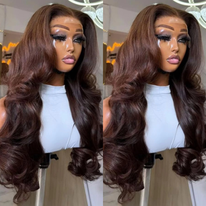 Wholesale <strong>Brown</strong> Body Wave <strong>Wigs</strong> Human Hair Lace Front HD Swiss Lace <strong>Wig</strong> Loose Wave Glueless <strong>Wigs</strong> for Black Women Raw Indian Hair - Product Image 2