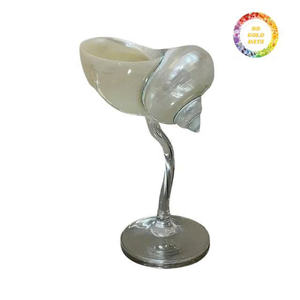 Natural <b>Conch</b> Shell Cup Handmade Ocean Inspired Drinking Goblet Decorative Sea Shell Mug for Beach Coastal Party Decoration - Product Image 5