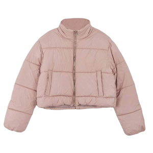 Low MOQ High Quality Women Crop Puffer Jacket Custom Design Women Short Bomber Jacket for Winter Warm <b>Parkas</b> Jackets For Ladies - Product Image 5
