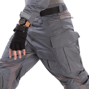 Pantalones de Trabajo de Cintura Alta para Hombre, Corte Holgado, Camuflaje Ripstop, Estilo Airsoft, Decoración de Cristal, Bolsillos Resistentes, Acolchados, Impermeables - Product Image 1