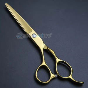 Ciseaux de barbier professionnels plaqués or, ciseaux à cheveux pour barbiers, ciseaux à cheveux plaqués or - Product Image 4