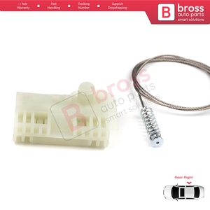 BWR1051 Juego de reparación de Elevalunas eléctrico trasero derecho para Clio MK3 BR CR KR SR 2005-2014 5 puertas 8200291153 - Product Image 3