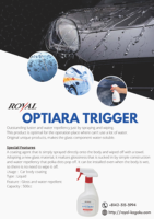 OPTIARA TRIGGER Spray Type Hydrophobic Shiny Car Care Gloss Water Repellent Nano Coating 500cc Carrosserie de voiture Surfaces peintes