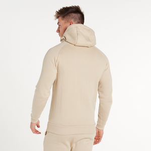 เสื้อฮู้ดดี้ผู้ชาย แขนยาว สีน้ำตาลล้วน ผ้าฝ้าย 100% แบบเรียบง่าย สวมใส่สบาย ทรงปกติ มีซิป ผลิตตามสั่ง ขายส่ง สำหรับฤดูใบไม้ร่วง ผ้าฝ้ายผสม - Product Image 3