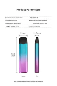 1ml 2ml Refillable Gradient Rechargeable <b>Lighter</b> USB Charging Portable <b>Windproof</b> Electronic <b>Lighter</b> Fast Shipping - Product Image 2