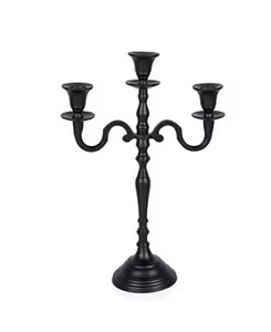 Candélabre de table de mariage bougeoir cinq bras candélabre conique pièce maîtresse argent brillant polonais fait à la main - Product Image 5