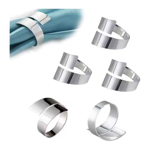 Servilletero de alta calificación Palmera única Estructurada Chapado en plata 2025 Servilleteros Juego de 4 servilleteros hechos a mano niquelados - Product Image 4