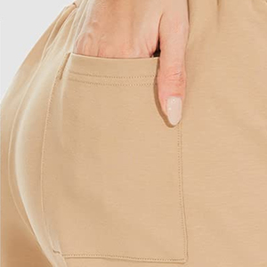 Shorts décontractés pour femmes à taille haute avec logo personnalisable, respirants, 100% coton, style streetwear, commandes en gros - Product Image 5