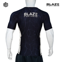 Vente en gros de maillots de compression MMA à manches courtes, respirants, design personnalisé pour la salle de sport et l'entraînement physique, unisexe