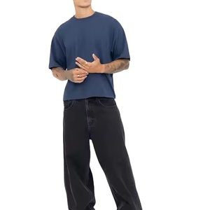 T-shirt ample et court pour homme en coton 100% respirant et à séchage rapide, écologique, avec tissu en toile, idéal pour l'été 2026 - Product Image 2