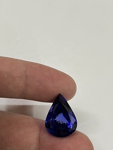 Piedra Natural de tanzanita de alta calidad, lupa con forma de pera de color azul real, 17,60 quilates, Gema suelta de Sadiya internacional - Product Image 4