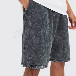 Diseño personalizado de algodón hecho ácido lavado pantalones cortos peso ligero de alta calidad ácido lavado pantalones cortos para hombres - Product Image 5