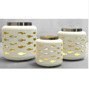 เชิงเทียนสแตนเลสเคลือบผงโลหะ ดีไซน์หรูหรา รูปปลาทอง สำหรับตกแต่งบ้าน - Product Image 3