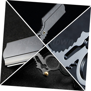 Custom Logo Straight Razor With Folding Handle And Premium Blade For Grooming <b>Sets</b> - Product Image 4