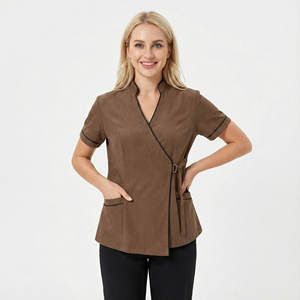 Vêtements d'infirmière de haute qualité en gros, ensembles de blouses médicales, ensembles de blouses pour femmes, hôpital, médecin, spa, salon, dentiste, ensembles de blouses en tissu extensible - Product Image 1