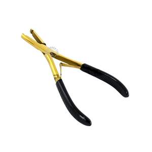De nos jours, en utilisant des outils d'extension de cheveux Micro pince à sertir avec pince d'extension de cheveux à un trou en acier inoxydable 7 pouces - Product Image 1