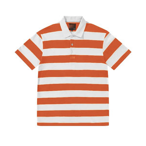 เสื้อโปโลผ้าสแปนเด็กซ์ของผู้ชายเสื้อกอล์ฟลายทางผ้าโพลีเอสเตอร์แห้งเร็วกำหนดรูปแบบได้เอง - Product Image 1