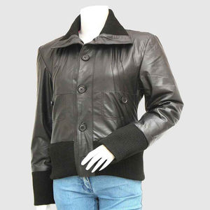 Chaqueta de cuero PU para exteriores para mujer personalizada de alta calidad Color sólido con el mejor material para la temporada de otoño - Product Image 6