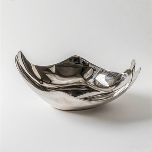 GleamEdge Premium Tray with Curved <b>Corners</b> Engraved Surface Metallic Brilliance And Chic Appeal for Hosting and Styling - Product Image 5