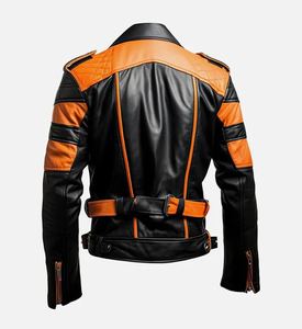 Veste en cuir noire élégante pour hommes Logo personnalisé et fermeture éclair disponible dans toutes les tailles avec marque privée pour l'hiver - Product Image 2