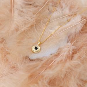 Delicado circón negro piedra encanto plata COLLAR COLGANTE turco hecho a mano al por mayor 925 joyería de plata esterlina - Product Image 2