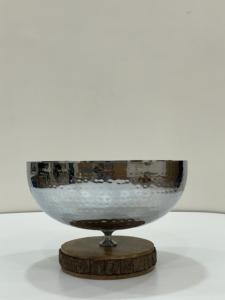 ชามเสิร์ฟพร้อมฐานไม้ชุบทองสไตล์โมเดิร์น - Product Image 2