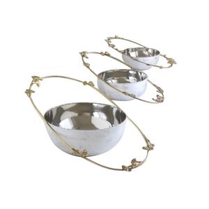 Nickel Finishing Metal Fruit Bowl <b>Hot</b> Selling Soup <b>Noodles</b> Server Bowl Catering Ware Table Top Decoration Snacks Serving Bowl - Product Image 3