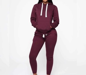 Nouveau survêtement élégant de couleur unie avec 2 pièces Training Jogging Wear Survêtement Femme Vente en gros Fabricant d'usure OEM - Product Image 2