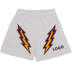 Shorts de sport décontractés réversibles personnalisés avec logo, vente chaude, unisexe, fins, à séchage rapide, respirants, en maille, pour l'été, la salle de sport, le fitness, pour hommes - Product Image 4