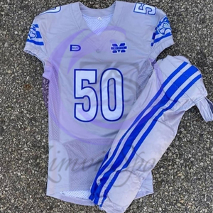 Uniforme de football américain de haute qualité avec maillot et pantalon d'équipe personnalisés, sublimation, tissu en maille respirant par Zimvi Sports - Product Image 1