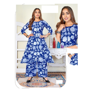 Lujosos juegos de cordones de rayón digital para mujer Confort superior Diseño moderno Perfecto para salidas casuales y ocasiones especiales - Product Image 1