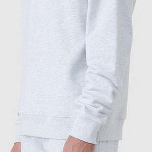 Sweat-shirt polaire à col montant pour homme Pull quart zippé Coupe ample Épaule tombante Manches longues Coupe-vent Respirant Logo personnalisé - Product Image 5