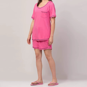 Nouvelle arrivée Ensemble de shorts pour femmes de haute qualité à bas prix Ensemble de shorts pour femmes de couleur unie personnalisés pour femmes - Product Image 3