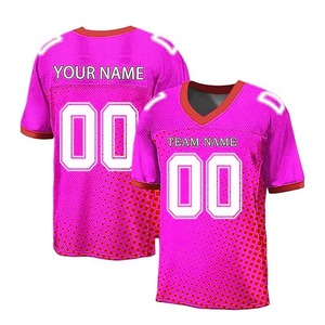 Fabricants de chemises de rue à sublimation en maille respirante Maillot d'équipe 100% polyester Maillot de football américain classique personnalisé - Product Image 4