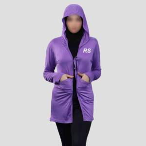 เสื้อคลุมฮู้ดครอปท็อปสำหรับผู้หญิงปี 2026 สไตล์อิสลามแบบเรียบร้อย ผ้าถักเนื้อนุ่ม สวมใส่สบาย เหมาะสำหรับฤดูใบไม้ร่วงและฤดูหนาว ผลิตจากเส้นใยไม้ไผ่ 100% - Product Image 3