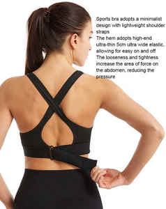 Soutien-gorge de chirurgie à haute élasticité de grande taille Soutien-gorge de sport de yoga actif Soutien-gorge de sport zippé pour femme - Product Image 2