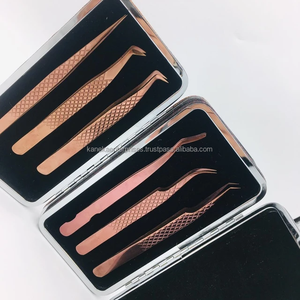 แหนบต่อขนตาเพิ่มวอลลุ่มปลายสแตนเลสปลายงอขนาด45 90ลิตรฉลากส่วนตัวสีโรสโกลด์ - Product Image 6